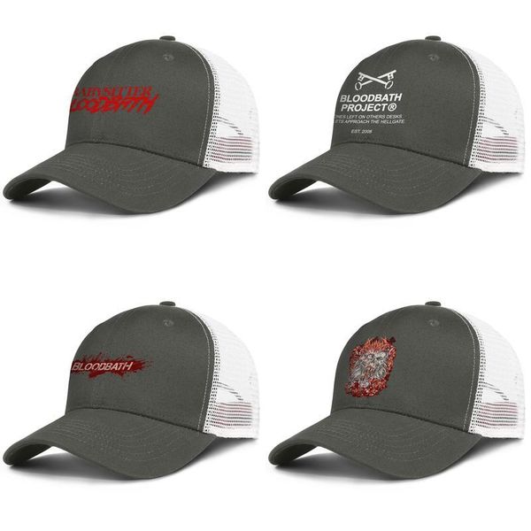 

bloodbath resurrection mens and women adjustable trucker meshcap custom blank team classic baseballhats, Blue;gray