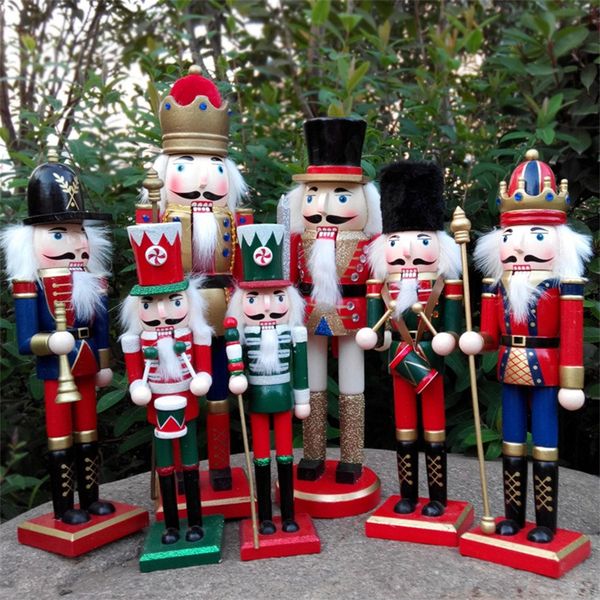 

originality coloured drawing wood soldiers puppet toys desk office bedroom decor ornament nutcracker doll arts and crafts 11hx gg