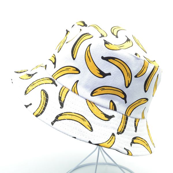 

fruits bucket cap cotton banana hat bob caps hip hop outdoor sports summer ladies beach sun fishing bucket hats bone