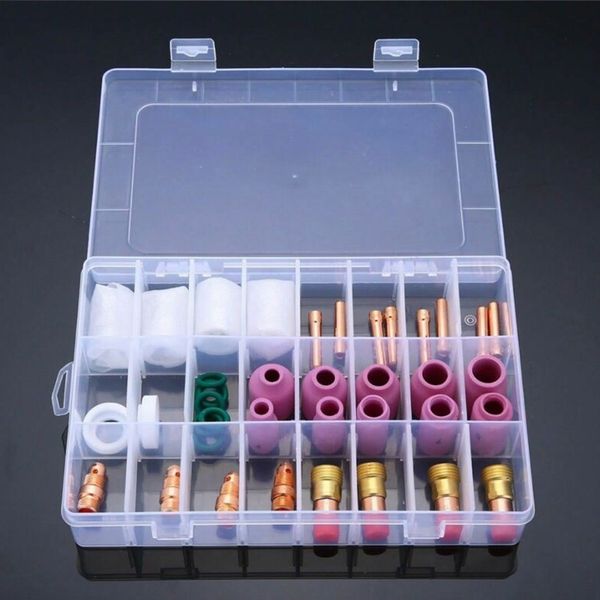 

23pcs tig welding torch accessories 10# glass cup collet kit for wp-17/18/26