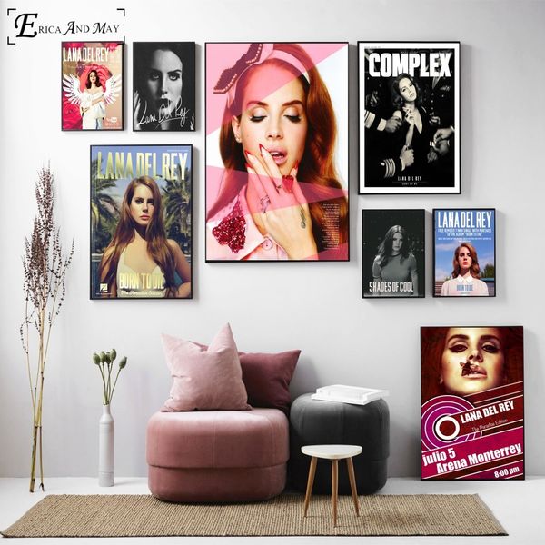 

lana del rey portrait art poster and print canvas art painting wall pictures for living room decoration home decor no frame