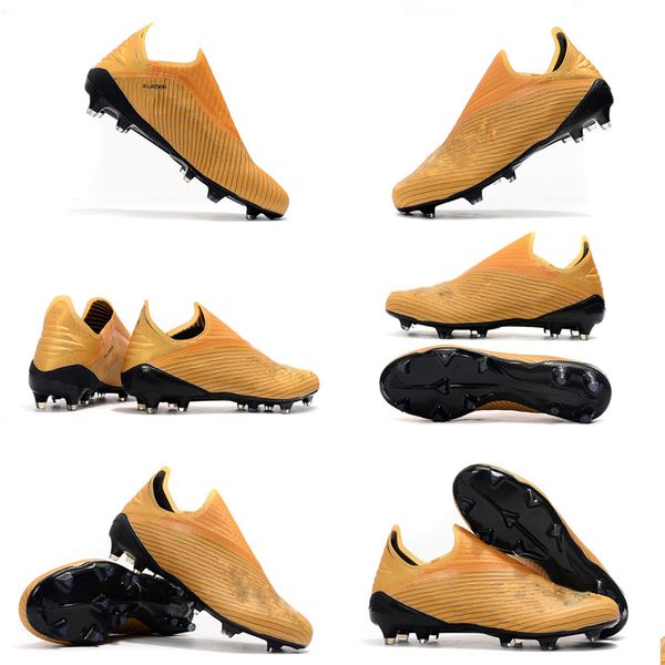 

2019 new style mens soccer shoes dark script x19 ankle soccer cleats speedmesh x18 x19+ messi speed mesh outdoor football boots