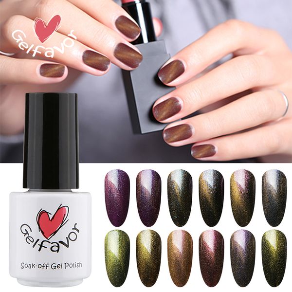 

gelfavor 7ml 3d cat eyes + chameleon series nail polish 12 colors colorful phantom nail gel soak off gel polish