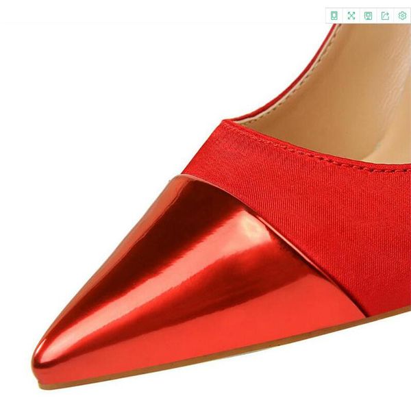 

2020 fashion 10cm high heels women valentine blue pumps female satin stiletto heel tacones fetish silk glitter red shoes, Black