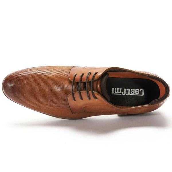 

cestfini business casual dress shoes for men genuine leather shoes, comfortable lace up oxfords with perforated, formal shoes fo, Black