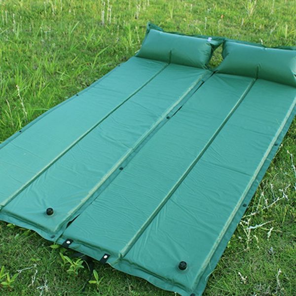 

self-inflatable camping mat outdoor inflatable cushion waterproof sleeping bbq mat with pillow tpu valve outdoor pads