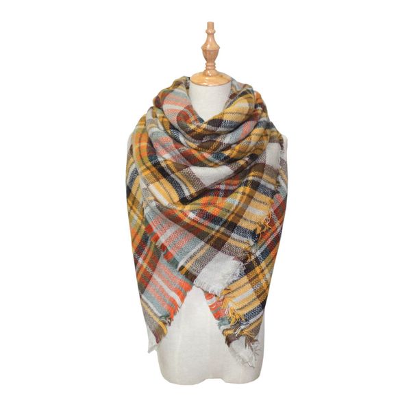 

women plaid blanket thick winter scarf tartan chunky wrap oversized shawl cape soft scarves fantastic neckerchief wraps echarpe