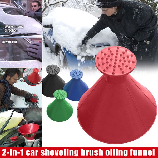 

1pcs magical ices snow remover scraper tool cone shaped funnel snow remover car windshield fast de-icingtool accessories