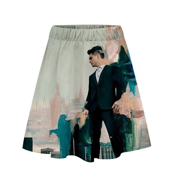 

panic at the disco skirt harajuku casual 2019 new style harajuku pop skirts new kpops women casual skirts streetwear, Black