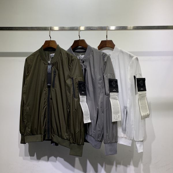 

2020 summer mens jackets cotton stripe detail reflective strip tear-proof lattice imported black two color asian size coat for male, Blue;gray