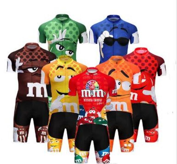 

2020 pro мультфильм короткие рукава велоспорт джерси bib наборы mtb велосипед одежда ropa ciclismo велосипед wear мужская одежда майо culott, Black;blue