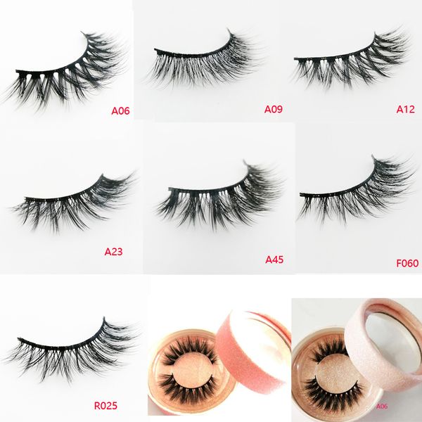 

3d fiber lash faux mink lashes makeup cross synthetic false eyelashes extension handmade natural silk eyelash