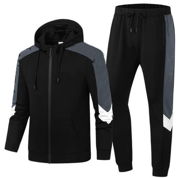 

2020 mens designer tracksuits winter new brand sports suit with letters luxury men sportwears street style clothing wholesale, Gray