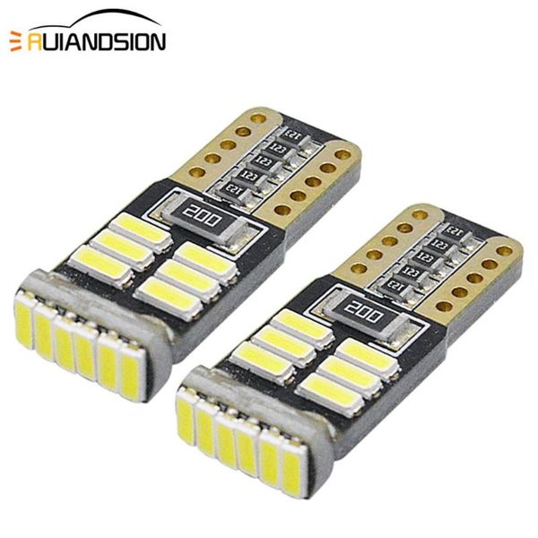 

2pcs 1.44w w5w t10 501 3014 18smd led canbus light bulb car interior dome trunk lamp parking lights ac12v 194 168 2825 white