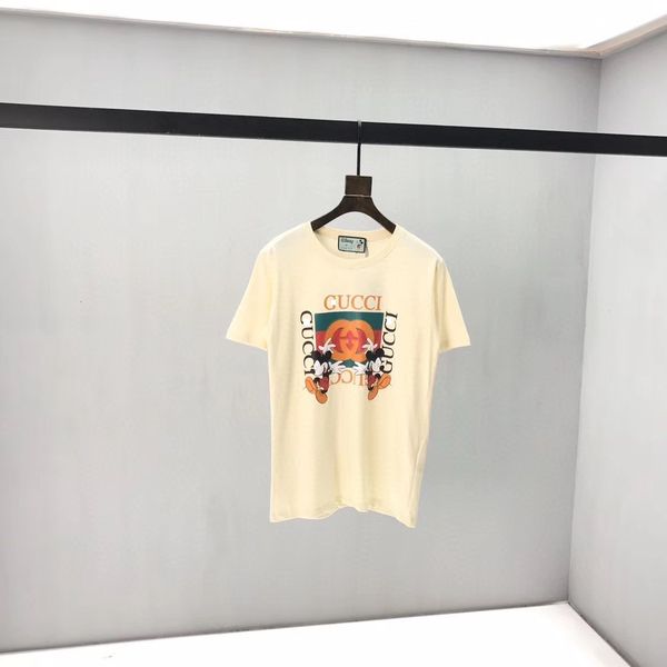 

20ss ранняя весна новая футболка fine craft letter printing hand feeling мягкий цвет свежий и влажный no pilling постоянный размер s ~ xxl #, White;black