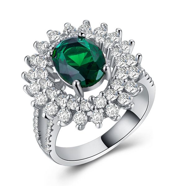 

personal collection zhimu ornaments 925 silver plated and zircon inlaid fashion ring with exquisite jewelry box (b1135)