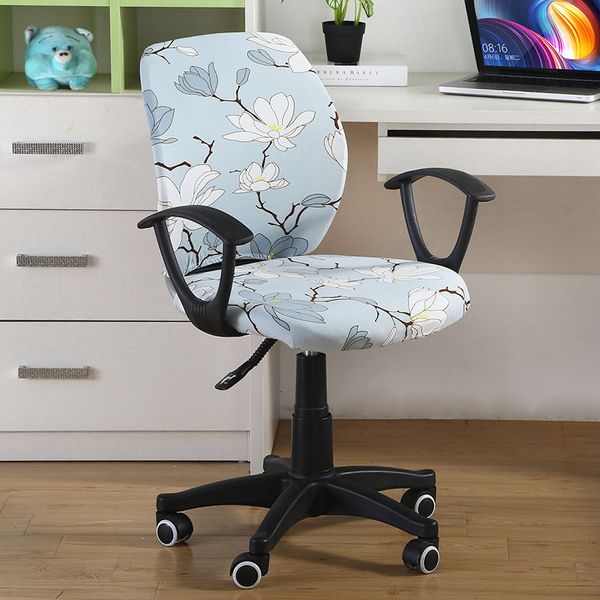 

new jacquard solid color modern home decor chair covers elastic stretch spandex slipcovers banquet short chair cover for office