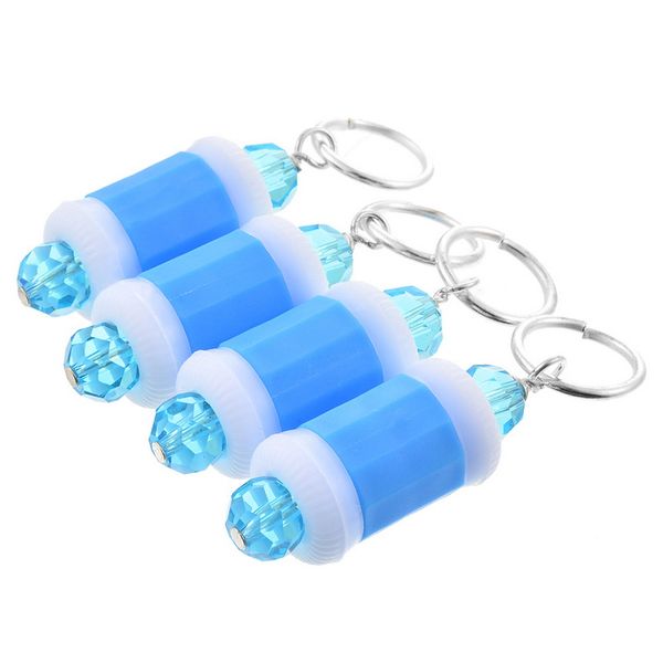 

urijk 4pcs plastic beaded stitch marker with row counter ring for knitting crochet yarn stitch diy sewing knitting tools 10mm, Black