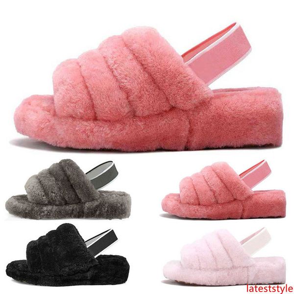 

australia slippers designer furry slipper 2020 new arrivel womens girl comfortable warm fashion black warm pink grey size 5-10