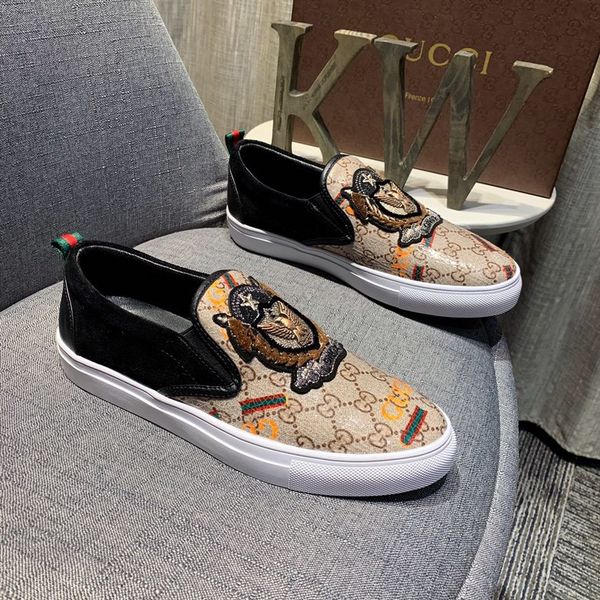 

the same star high-end luxury fashiondesigner men's party casual shoes do not tie shoes lazy shoes triple platform men's brand, Black