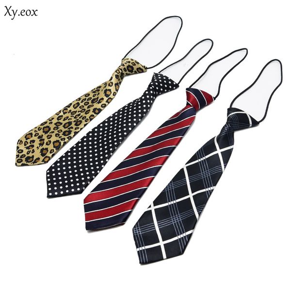

fashion boys girls kindergarten school uniforms children's ties striped plaid necktie, Black;gray