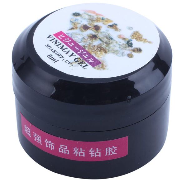 

8g bottle soak off super uv gel rhinestone nail art decoration transparent glue, Silver;gold