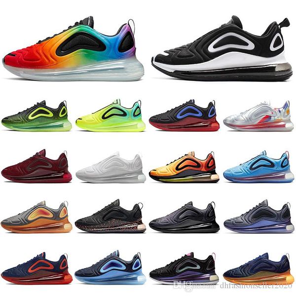 

be true new mens trainers air max 720 wolf grey deep blue sunrise white volt men women running shoes sports sneakers us5.5-11