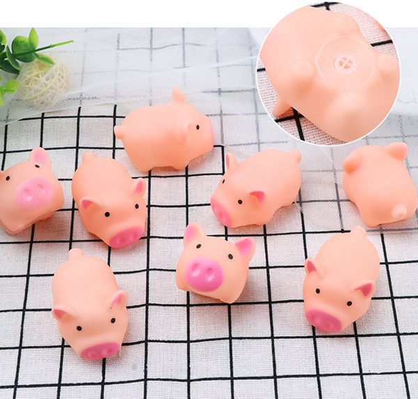 

cute pink piggy squeezing decompression toy kawaii pigs pinch voice bb sound vent stress reliever tease people anti stress toy