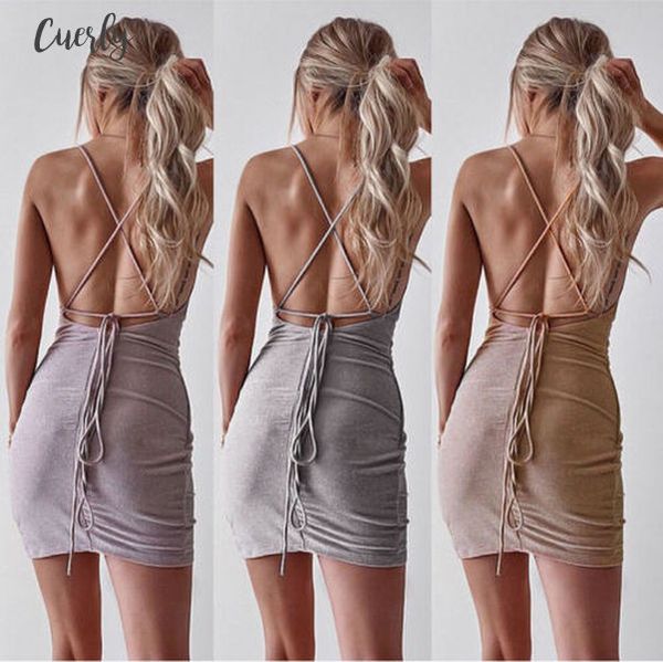 

new summer ladies sequins mini dress v neck backless bandage dresses cocktail party slim dress stylish female clothes, Black;gray