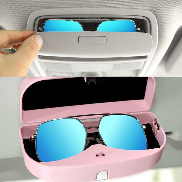 

universal car sunglasses holder glasses case storage box organizer mount with clip for vehicle xr657