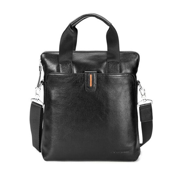 

gearband 2018 men's fashion business genuine real leather casual zipper middle capacity design cowhide leather computer hand bag