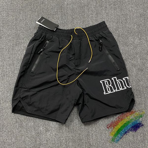

rhude патроном новый шорты высокого качества rhude мужские шорты желтый drawstring, White;black