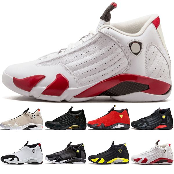 

Nike Air Jordan Retro 14s Баскетбольные кроссовки 14 Мужчины Candy Cane Desert Sand DMP Последний выстрел Гром Indiglo Черный Toe Мужские спортивные кроссовки Размер 41-47