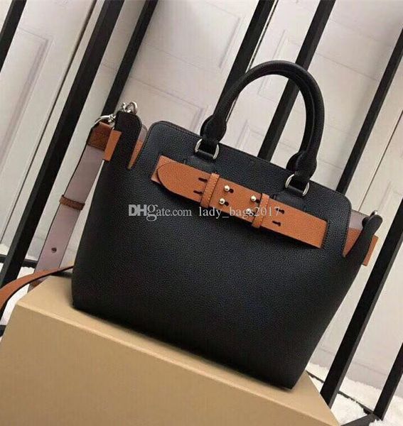 

классический контраст цвет пояса мешок trench сумки женщин сумка из натуральной кожи totes сумки конструктора кошелек сумки плеча crossbody