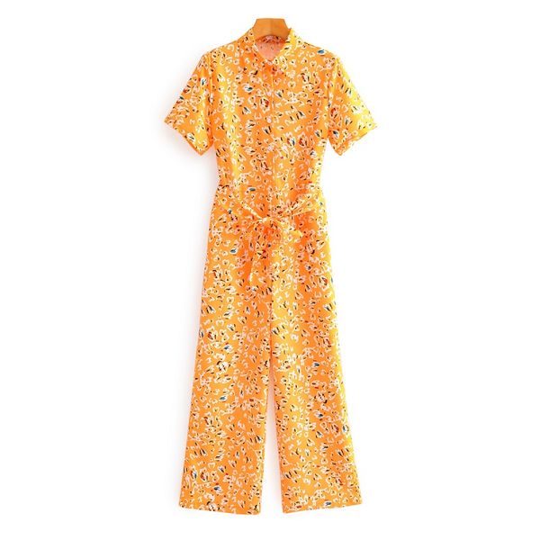 

women's jumpsuits & rompers 2021 summer leopard print lace-up shirt collar short sleeve slim slimming jumpsuit, Black;white