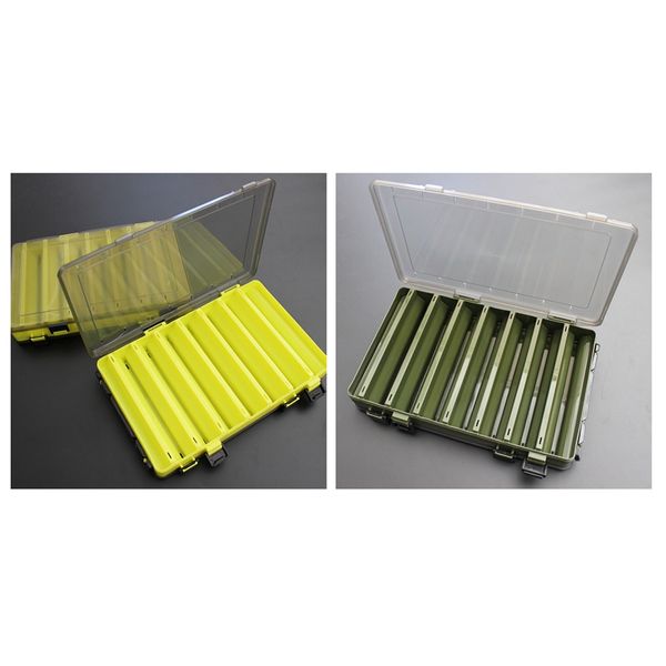 

2pcs fishing lure box double sided tackle box fishing lure egi squid jig pesca accessories minnows bait tackle conta