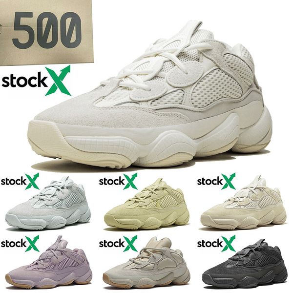 

36-47 kanye west 500 v2 new running shoes for men women bone white stone soft vision utility black blush designer sneakers trainers