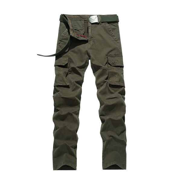 

eosnyx 2018 autumn new cargo pants men pocket ankle-length streetwear tactical trousers hip hop plus size, Black