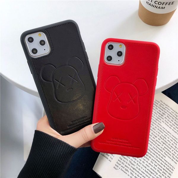 

new luxury designer cell phone case pu leather famous cartoon case for iphone x xs xr xs 11 pro max 6s 7 7plus 8 8plus cover