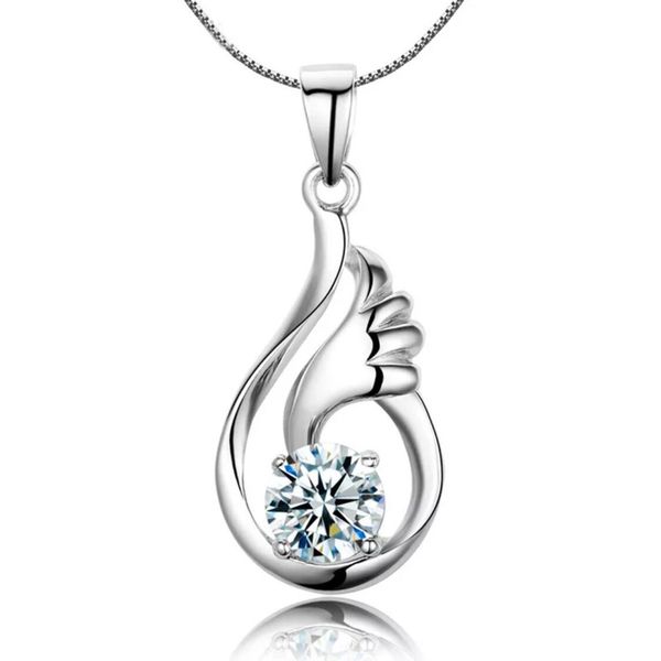 

wedding necklaces pendant imitation sweater chains necklaces imitation diamond necklace, Silver