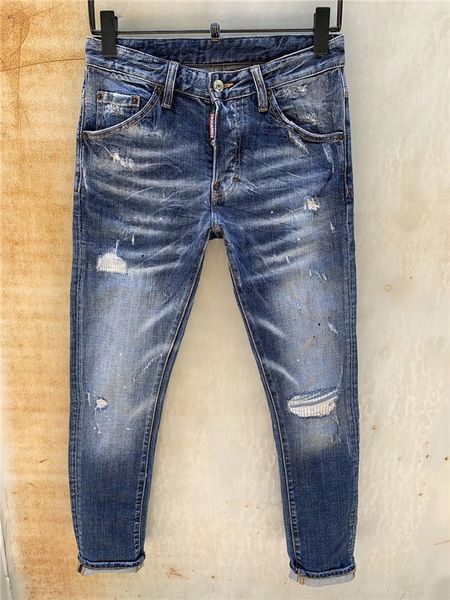 

new arrival fashion casual mens skinny stretch jeans distressed ripped slim fit jeans trousers skateboarding brand male denim pants 910s, Blue
