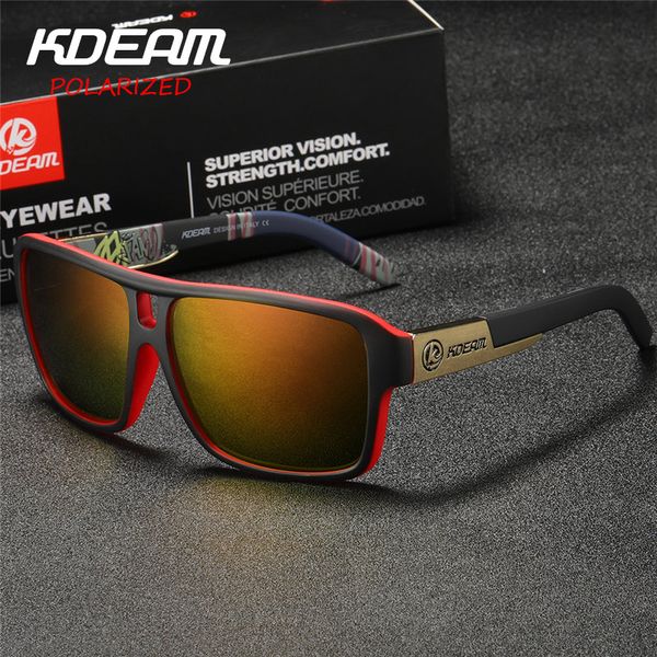 

kdeam polaroid goggles men sport eyewear with hard case square sunglasses women brand driving polarized glasses outdoor kd520 y200415, White;black