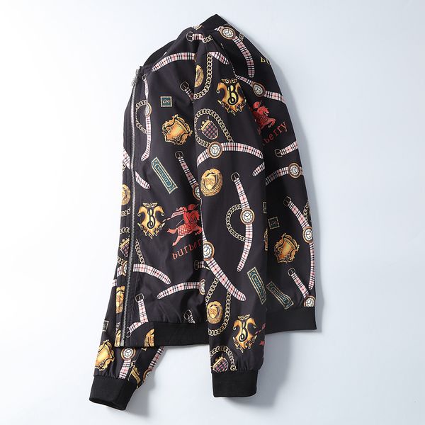 

new luxury fashion jacket casual trench coat cotton blended men's jacket zipper pocket animal print coat, Black;brown