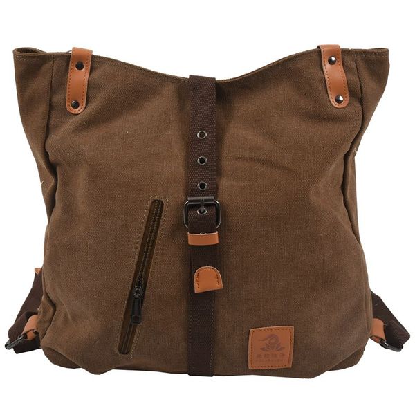 

женская мода повседневная холщовая многофункциональная сумка-мессенджер (кофе