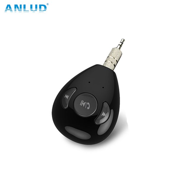 

anlud wireless car bluetooth receiver handskit 3.5mm jack aux audio adapter music stereo transmitter for car player speaker