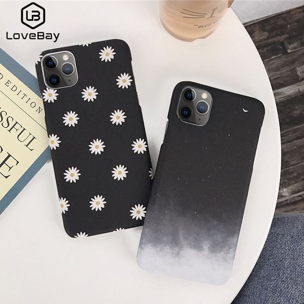 

lovebay daisy flower paint phone case for iphone 11 pro max x xr xs max 8 7 6 6s plus ultraslim hard pc cover for iphone 7 plus