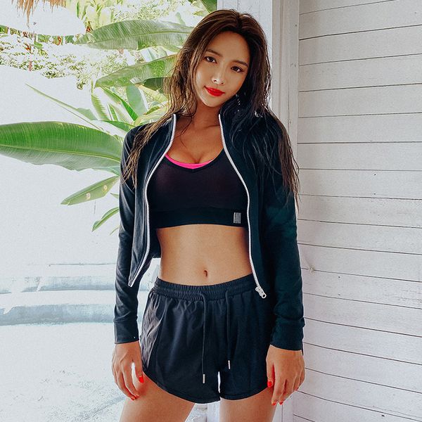 

swimsuit zipper long sleeve women swimwear bathing suit rash guard surfing swimming suit women's rashguard sun protection