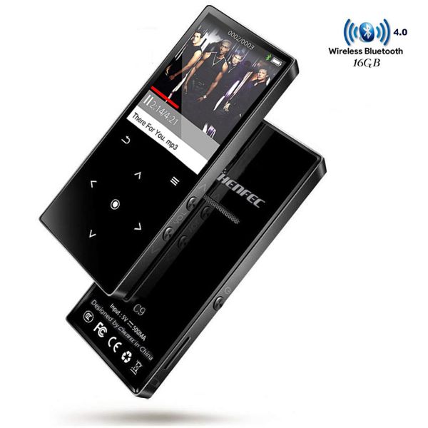 

mp3 player bluetooth 4.0 with speaker 16gb lossless sound music player metal touch 1.8inch screen fm radio ebook audio play c9