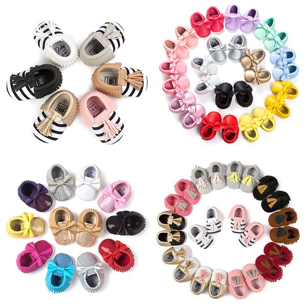 

soft pu cute baby shoes tassel bow autumn 2020 kids shoes 56 colors walkers shoes for babies 17080404