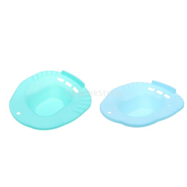 

2 pieces plastic sitz bath tub soaking hip bath tub for men women blue&green